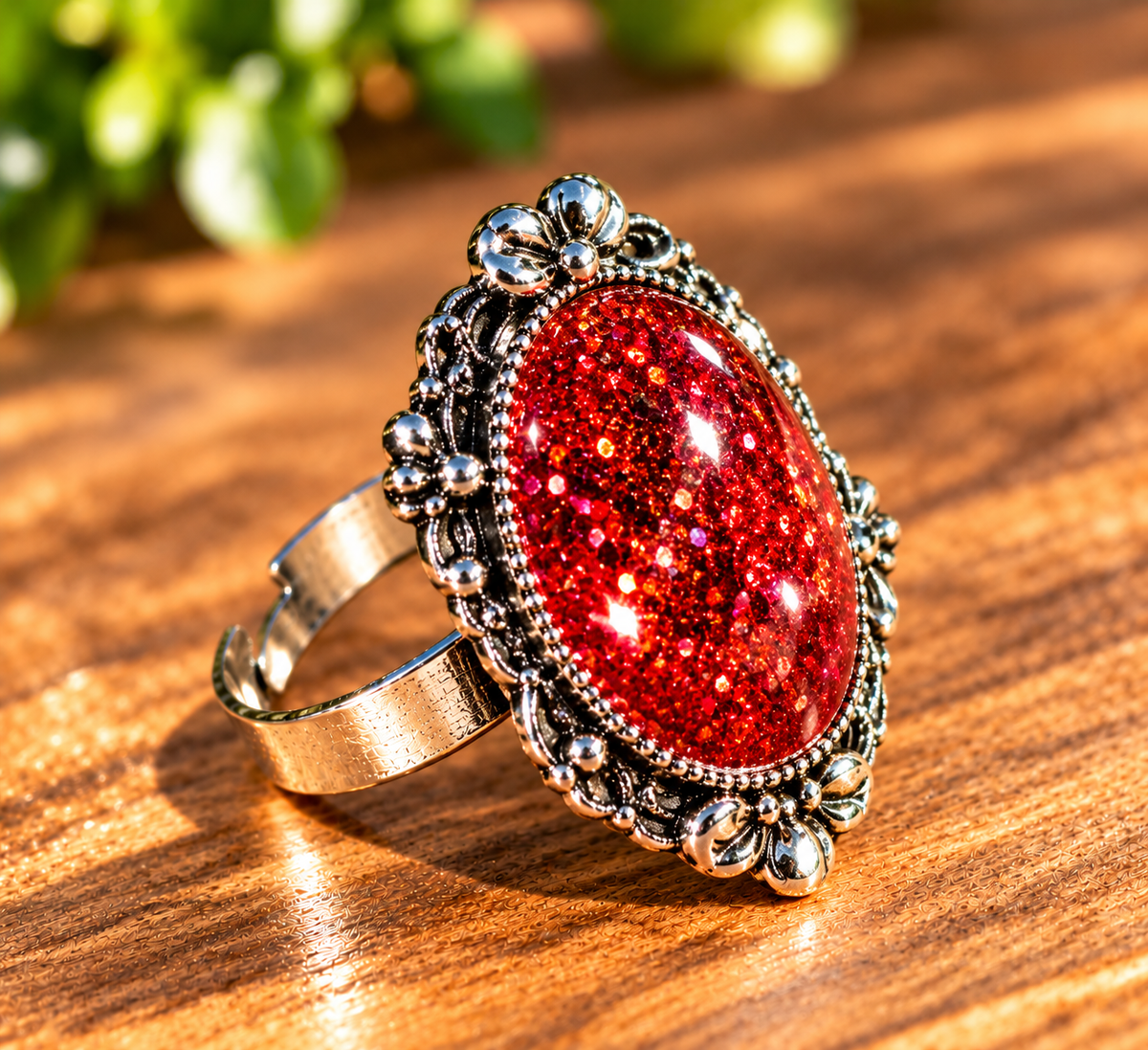 ✨️Trésor Éphémère Mystery Cat |Bague Éclat d’Ambre – Création artisanale